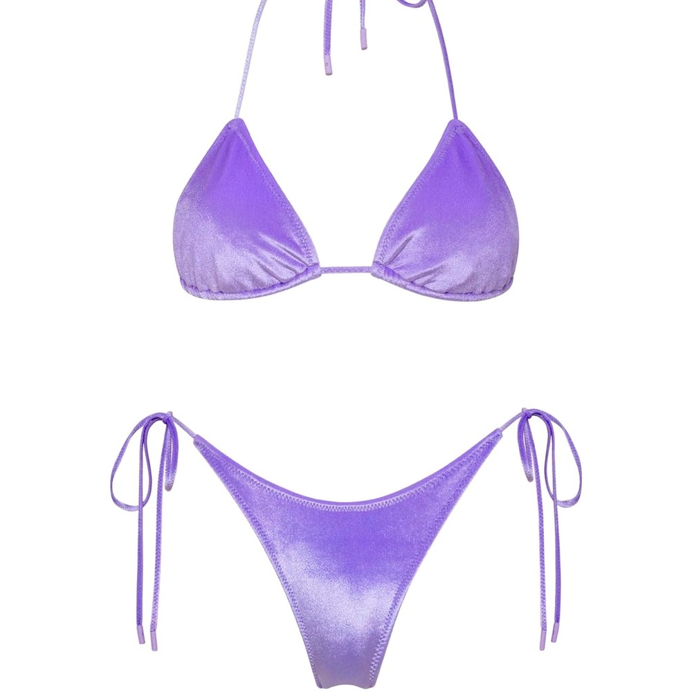 Triangl bikini purple velvet